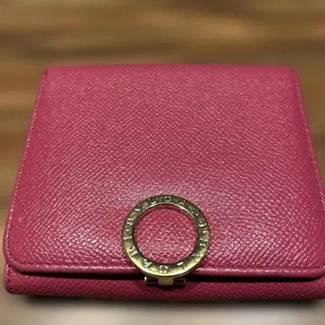 BULGARI 3단 폴더형 지갑 핑크