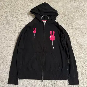 [ CUNE ] 큔 지퍼 후드티 M 블랙 후디