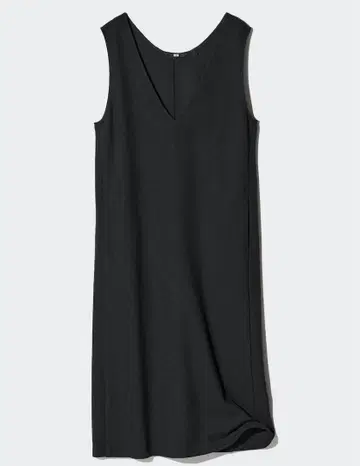 유니클로 브러쉬드 저지 오버롤 스커트 블랙 3XL 기장 짧음
