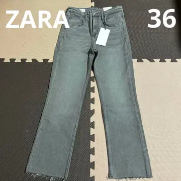 새상품 ZARA 크롭 플레어 하이라이즈 데님 팬츠