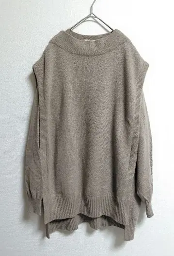 슬로브 이에나 3WAY 레이어드 니트 세트 풀오버 베이지