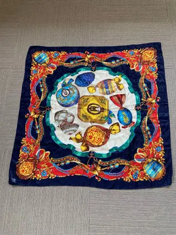 [ 새상품 ] Blue CANDY Silk Scarf 스카프