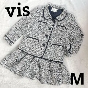 새상품급 vis 트위드 자켓 셋업 미니 스커트 네이비 계열