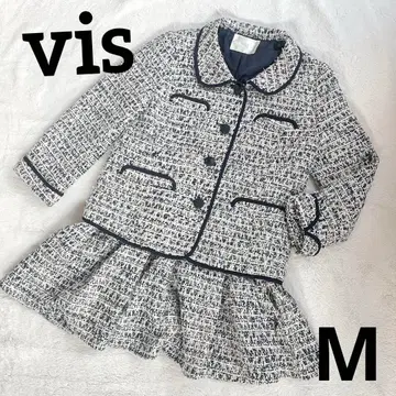 새상품급 vis 트위드 자켓 셋업 미니 스커트 네이비 계열