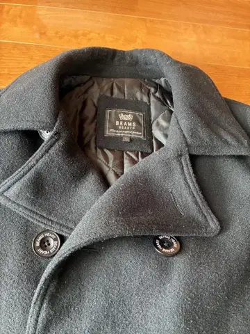 BEAMS HEART 블랙 피코트