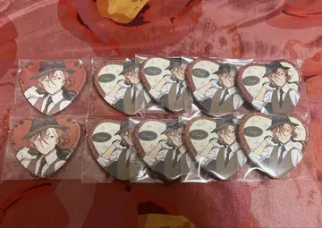 문호 스트레이독스 문스토 나카하라 츄야 로프트 콜라보 하트 캔뱃지 세트