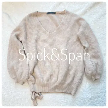 [ 하자품 ] Spick&Span 에어리 퍼 니트 V넥 보송보송