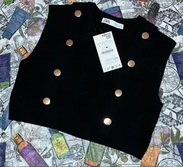 ZARA 자라 니트 베스트 L 사이즈 블랙