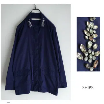 SHIPS 카쥬 [세탁 가능] 비쥬 코튼 얇은 소재 자켓