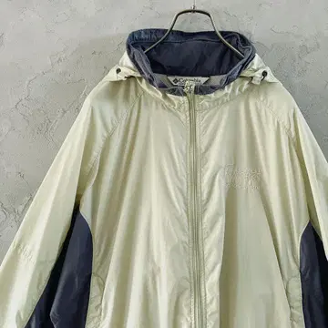 컬럼비아 나일론 자켓 기업 로고 얇은 소재 바이컬러 후드 내장 LO6