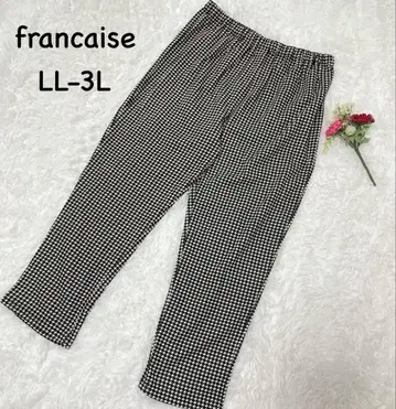 프랑세즈 [ XL ] 체크 무늬 이지 팬츠 허리밴딩 하운드투스 워셔블