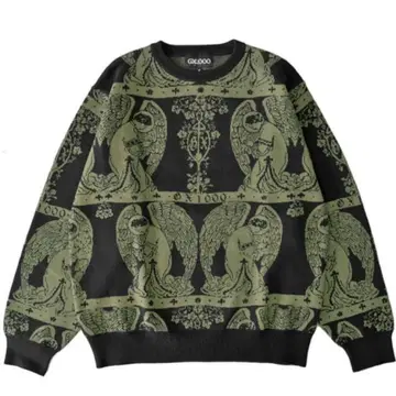 GX1000 JACQUARD 크루넥 / 블랙/M 사이즈
