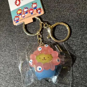 폼폼푸딩 미야쿠미야쿠 입체 마스코트 클리어 컬러 키링