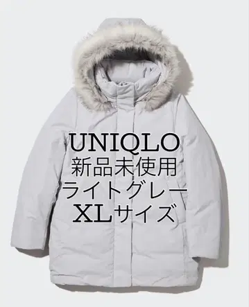 UNIQLO 하이브리드 다운 코트 XL 사이즈 라이트 그레이