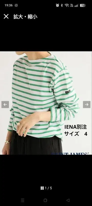 SAINT JAMES IENA 별주 MORLAIX 모레 사이즈 4