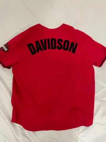 Harley-Davidson 레드 베이스볼 셔츠