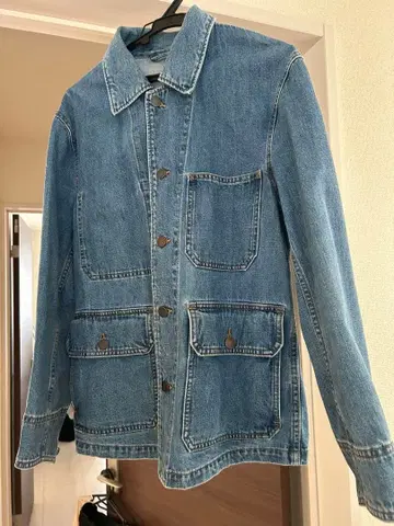 UNIQLO U 데님 커버올 S 라이트 블루
