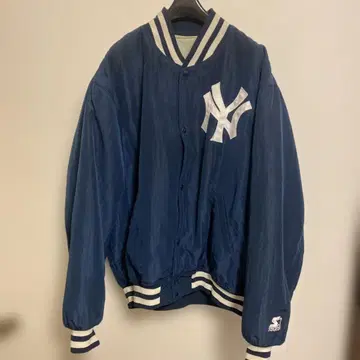 USA제 STARTER NY 바시티 자켓 네이비