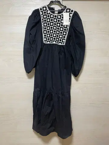 ZARA 도트 무늬 롱 원피스 티어드 원피스