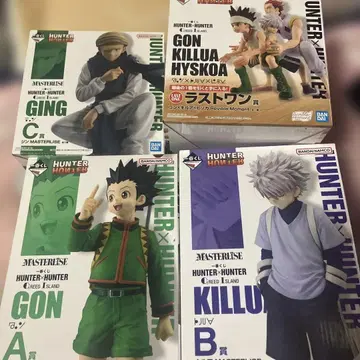 HUNTER x HUNTER 제일복권 그리드 아일랜드 피규어 4개