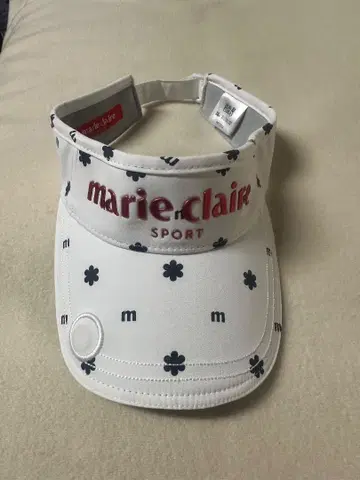 marie-claire 스포츠 바이저 화이트 꽃무늬