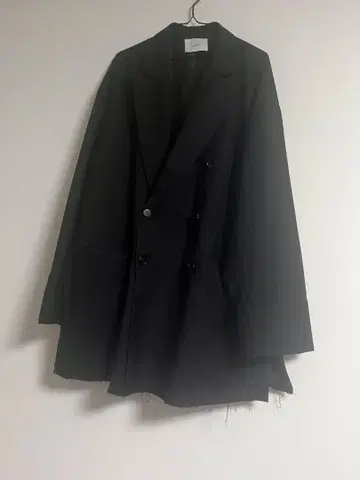 블랙 더블 브레스트 테일러드 자켓