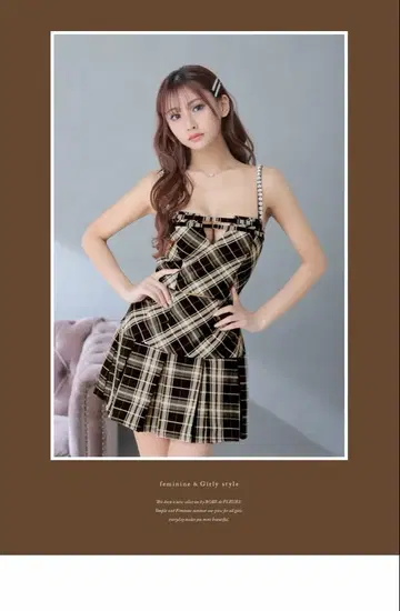 ROBE de FLEURS 체크 무늬 드레스 M 사이즈