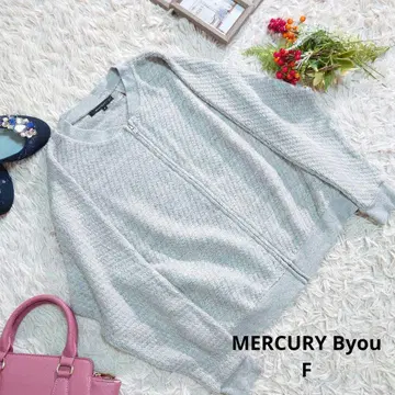 MERCURY Bijou 지퍼 후드티 (M 상당) 그레이/니트/점퍼