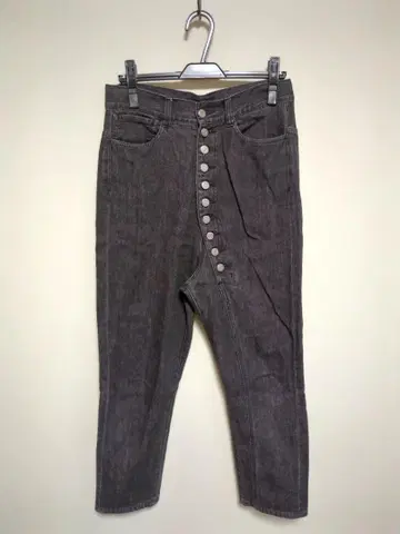 새상품급 주카 사루엘 데님 버튼 블랙 M