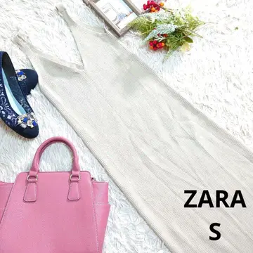 ZARA 니트 원피스 ( S ) 베이지/V넥