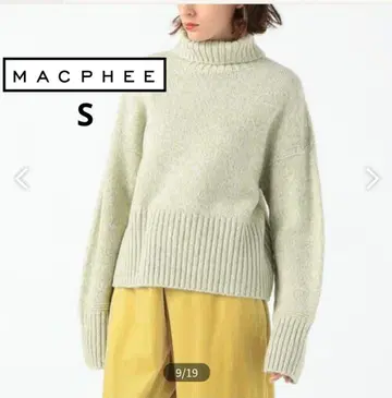 맥피 MACPHEE 지롱 라무즈 울 터틀넥 니트 풀오버 S