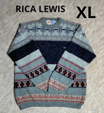 구제 RICA LEWIS 노르딕 무늬 스웨터 XL