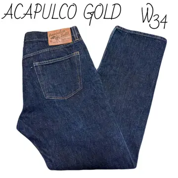 다크 네이비 아카풀코 골드 ACAPULCO GOLD 셀비지 데님 W34