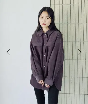 미사용 새상품! LEPSIM 코듀로이 BIG 셔츠 퍼플