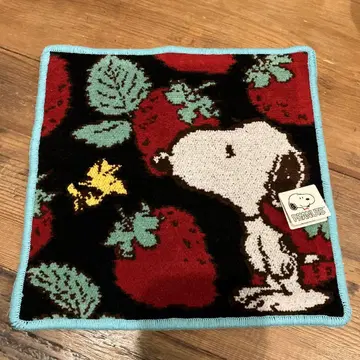 SNOOPY: 스누피 셔닐 직조 이치고 패턴 타월 손수건