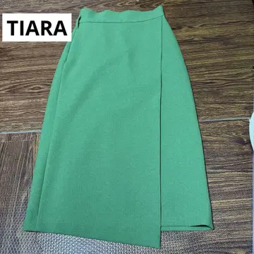 TIARA 그린 랩스커트 롱