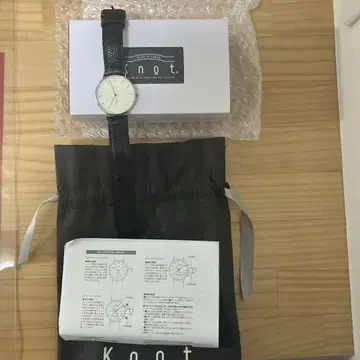 f483 블랙 브라운 Knot 노트 손목시계 남성용 스몰 세컨드