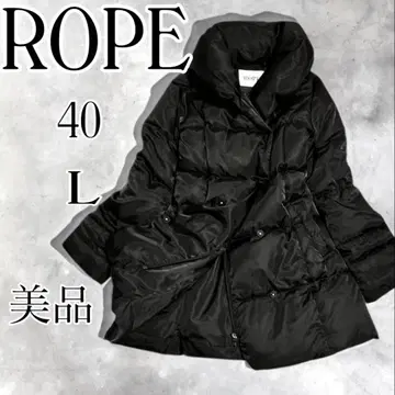 ROPE 로페 블랙 다운 자켓 여배우 옷깃 A 라인 40 L 블랙