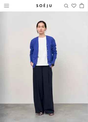 SOEJU 소 워셔블 V넥 가디건