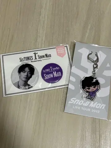 Snow Man 후카사와 타츠야 캔뱃지 키링 세트