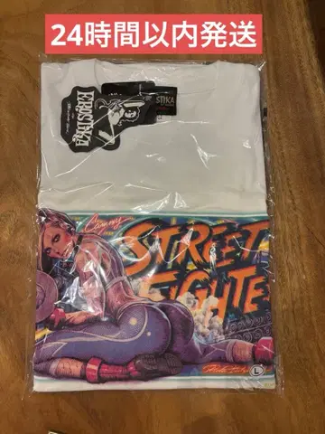 로킹 제리빈 스트리트 파이터 캐미 T-SHIRT L 화이트