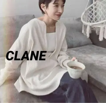 CLANE 클라네 헤비 리브 V넥 롱T셔츠