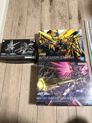 RG 아카츠키 + RG 아카츠키용 시라누이 팩 + HG 제우스 실루엣