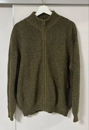 L.L.Bean 니트 그린 풀 집업