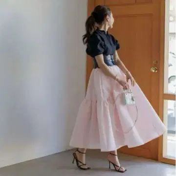 Bluelea Jacquardskirt 스커트 핑크 34