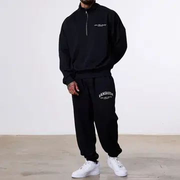 VANQUISH 하프 지퍼 블랙