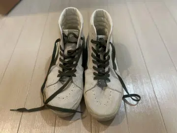 Vans 화이트/그린 하이컷 스니커즈