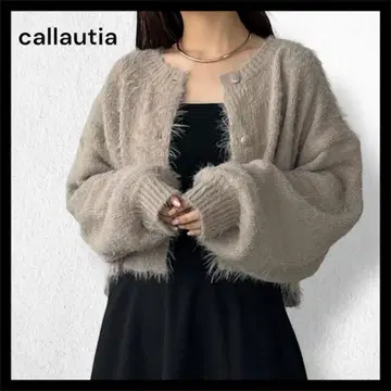 미사용 택 포함 callautia 숏 샤기 니트 가디건 204