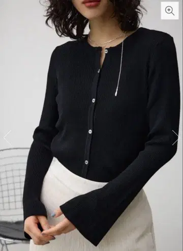 AZUL by moussy 시어 니트 가디건