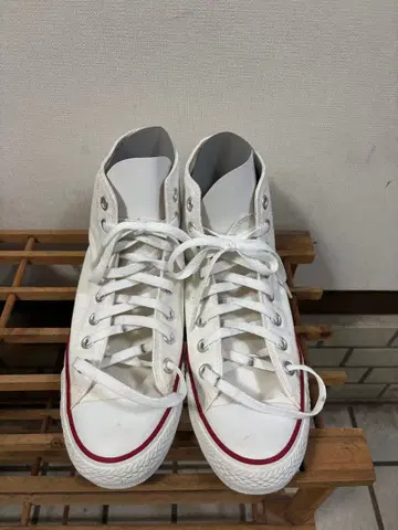 CONVERSE 화이트 하이컷 스니커즈